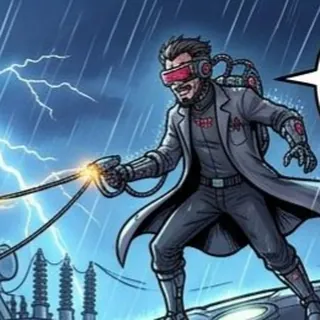 The masked villain, from Issue #1, page 5
