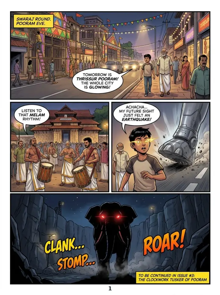 Preview page 1 of The Clockwork Tusker of Pooram
