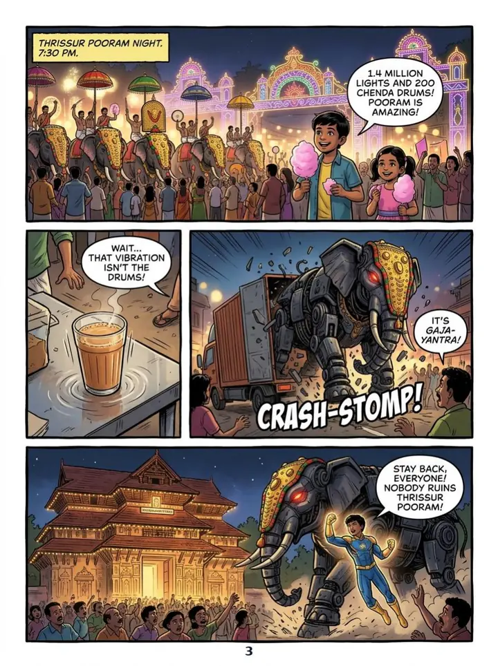 Preview page 3 of The Clockwork Tusker of Pooram